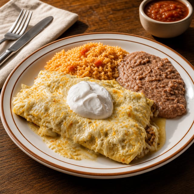Lunch Suizas Enchiladas.
