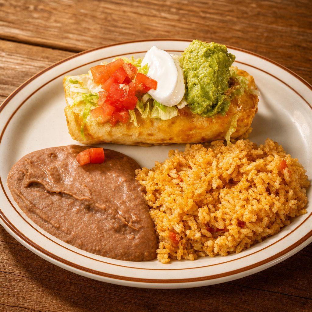 Lunch Chimichangas.