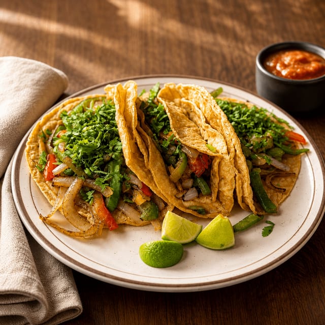 Lunch Veggie Tacos Al Carbon.
