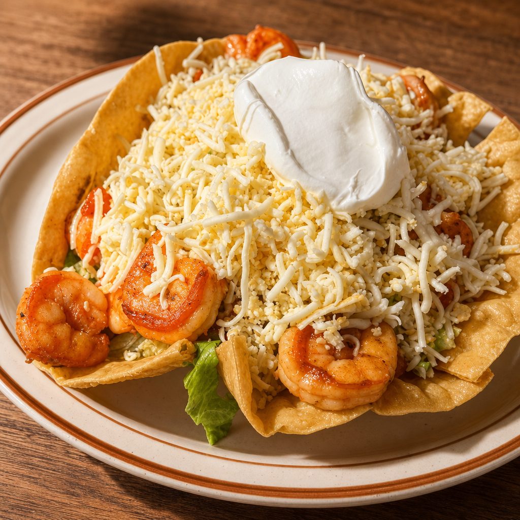 Grilled Shrimp Taco Salad.