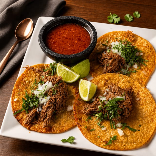Lunch Birria Tacos.