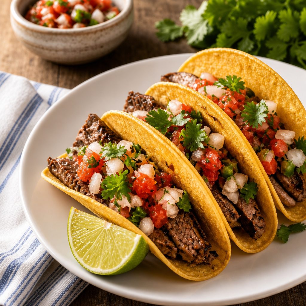Lunch Carnitas Tacos.