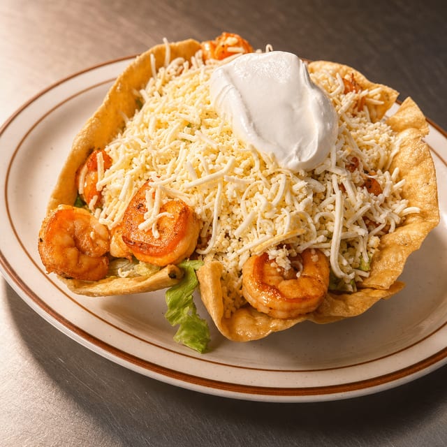 Grilled Shrimp Taco Salad.