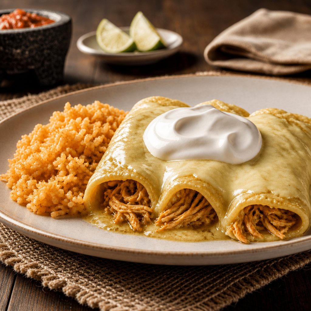 6 Enchiladas Suizas.
