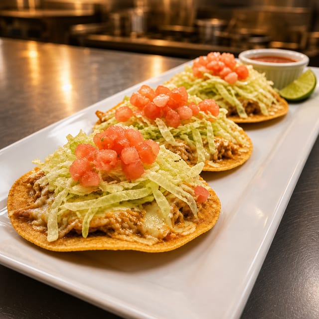 6 Bean Tostadas.